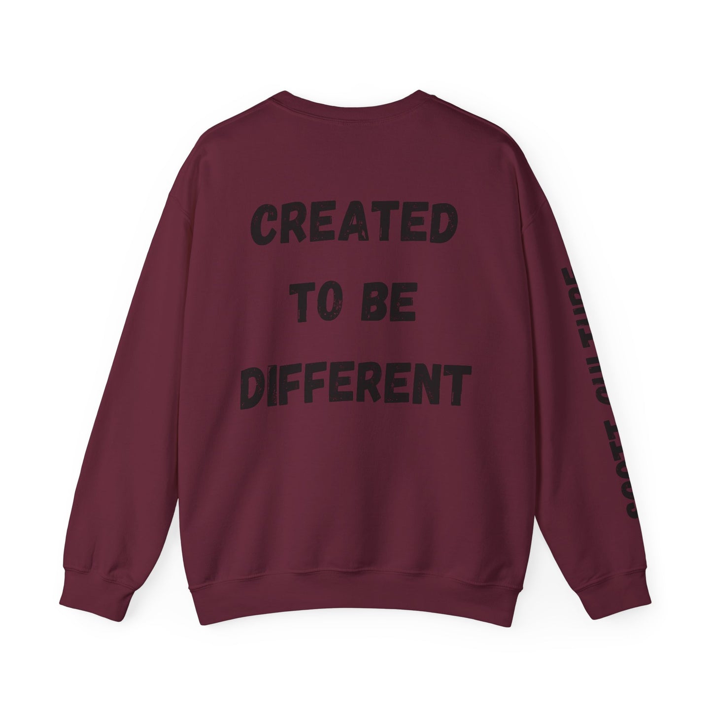 Created To Be Different Maroon Crewneck